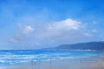 風景 Painting - ビーチ ベイの抽象的な海の風景